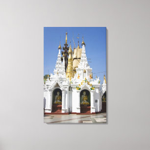 Lienzo Pagoda Shwedagon (Paya), gran sitio de templo que 