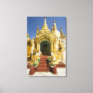 Lienzo Pagoda Shwedagon (Paya), gran sitio de templo que 