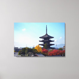 Lienzo Pagoda Yasaka vigilando el templo de Kyoto Japón