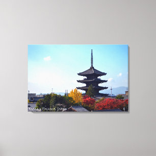 Lienzo Pagoda Yasaka vigilando el templo de Kyoto Japón