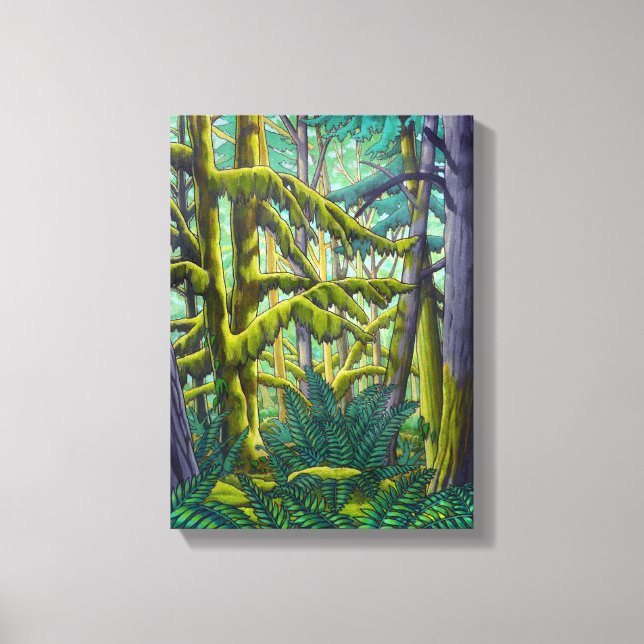 Lienzo Paintaje paisajístico canadiense Imprimir bosque c (Anverso)