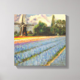 Lienzo Paintaje paisajístico de las flores de Holanda Tri
