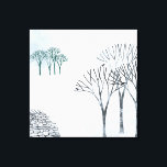Lienzo Paintaje paisajístico de nieve de invierno<br><div class="desc">Un paisaje de invierno nevado con árboles y una pared de piedra seca. ¡Brrr! Arte original de Nic Squirrell.</div>