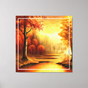 Lienzo Paintaje paisajístico de otoño-68754