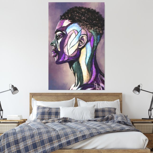 Lienzo Painted Art Man Canvas Print (Insitu(Dormitorio))