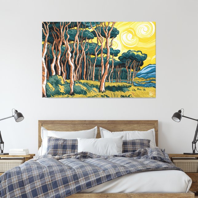 Lienzo Paisagem de Bosque ao Sol (Insitu(Dormitorio))