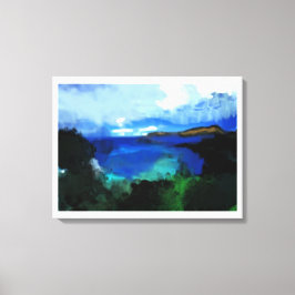 Lienzo Paisaje abstracto de color azul