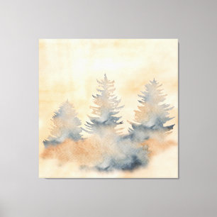 Lienzo Paisaje al aire libre en azul marino y Naranja