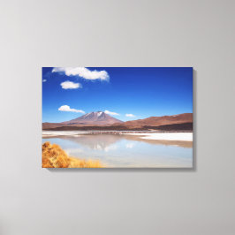 Lienzo Paisaje altiplano con volcán en Bolivia