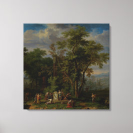 Lienzo Paisaje árdico con sacrificio Ceremonial, Ja