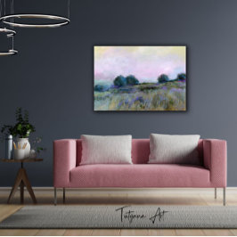 Lienzo Paisaje Blue Purple Meadow
