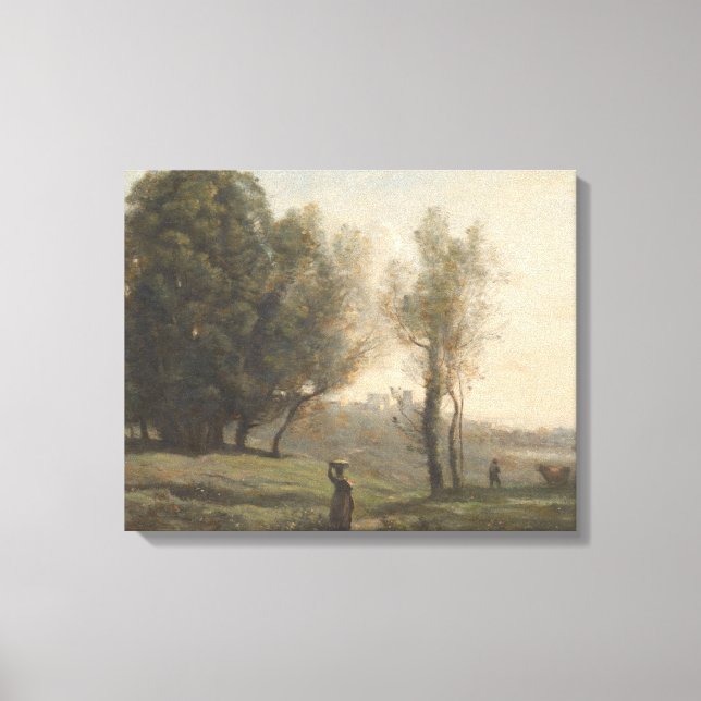 Lienzo Paisaje, Camille Corot, c. 1872 (Anverso)
