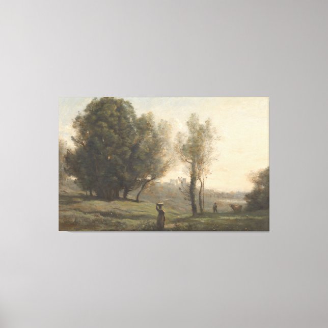Lienzo Paisaje, Camille Corot, c. 1872 (Anverso)