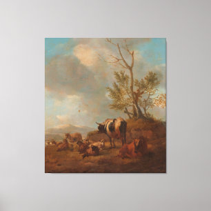 Lienzo Paisaje con animales, Willem Romeyn, 1650 - 1694