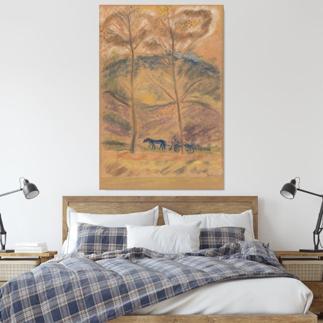 Lienzo Paisaje con carretero (Insitu(Dormitorio))
