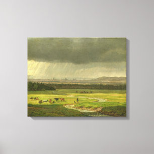 Lienzo Paisaje con Dresden en la distancia, 1830