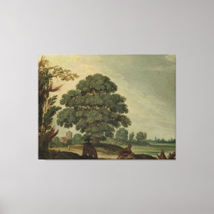Lienzo Paisaje con el buen samaritano, Adam Elsheimer