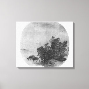 Lienzo Paisaje con el búfalo de agua, dinastía de canci