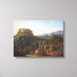 Lienzo Paisaje con el Castillo de Massa di Carrara