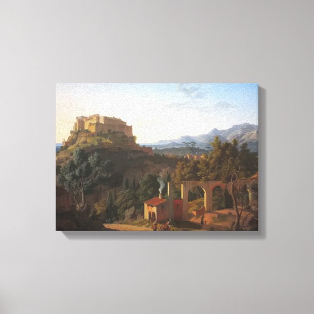 Lienzo Paisaje con el Castillo de Massa di Carrara (Anverso)