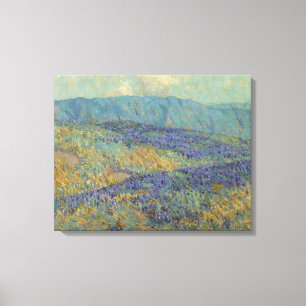 Lienzo Paisaje con flores azules (de Granville Redmond)
