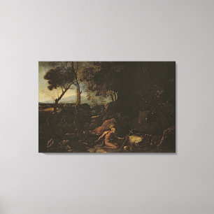Lienzo Paisaje con St Jerome