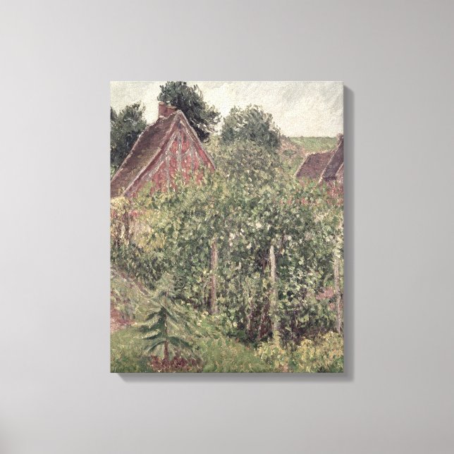 Lienzo Paisaje con techos de cabaña, 1899 (Anverso)