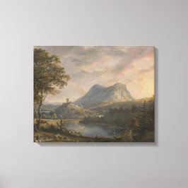 Lienzo Paisaje con un lago - Paul Sandby - c1808