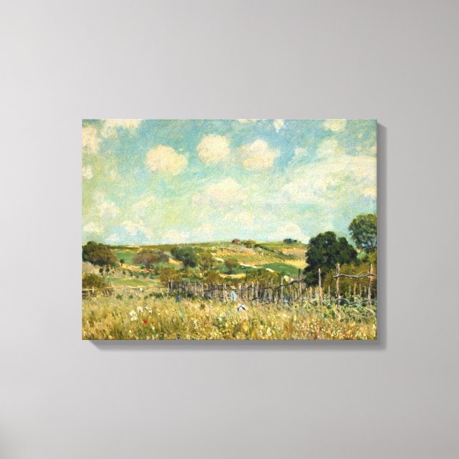Lienzo Paisaje Country Meadow (por Alfred Sisley) (Anverso)