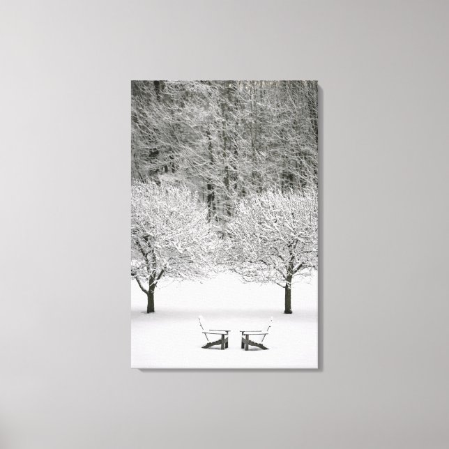 Lienzo Paisaje cubierto de nieve (Anverso)