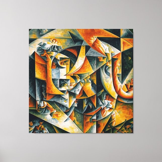 Lienzo paisaje cubista 2 (Anverso)