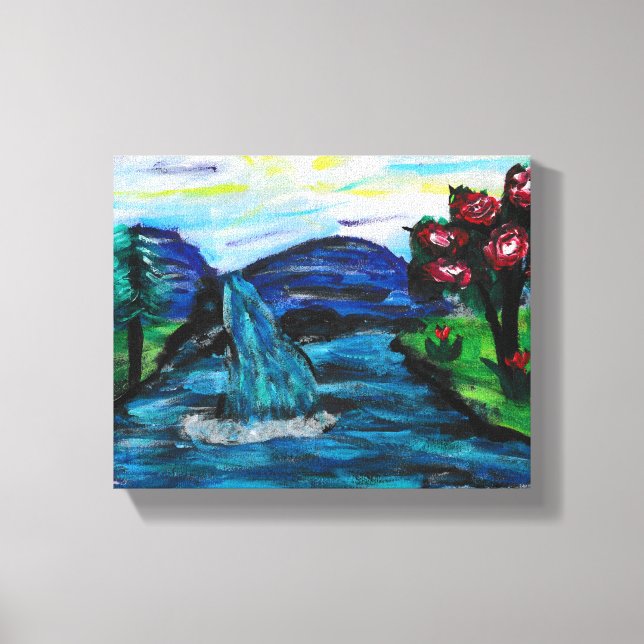 Lienzo Paisaje de bonito (Anverso)