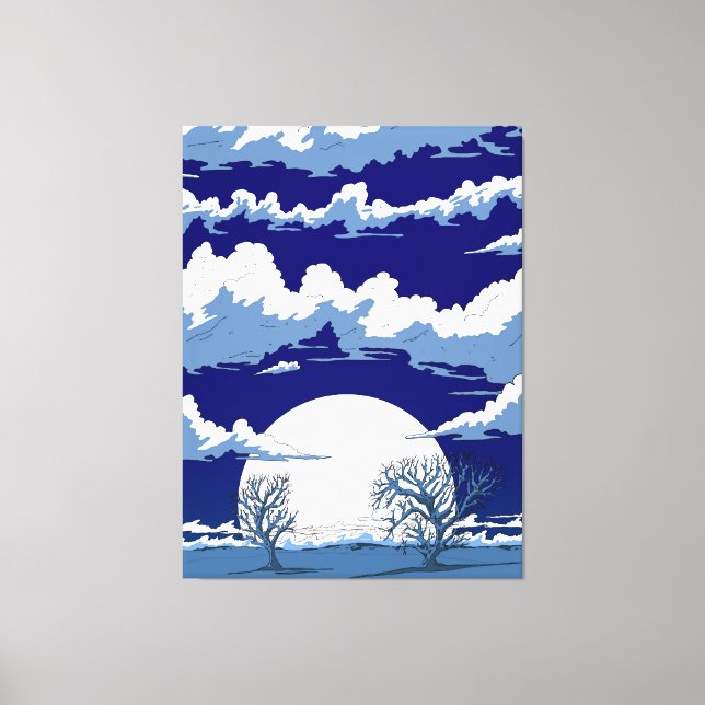 Lienzo Paisaje de invierno (Anverso)