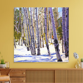Lienzo Paisaje de invierno de álamo de Flagstaff – Daniel