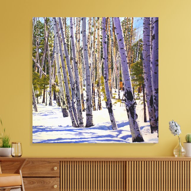 Lienzo Paisaje de invierno de álamo de Flagstaff – Daniel (Insitu (Sala de estar))