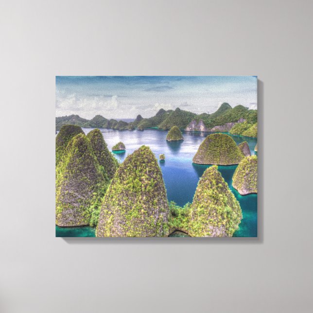 Lienzo paisaje de la isla Wayag, Indonesia (Anverso)