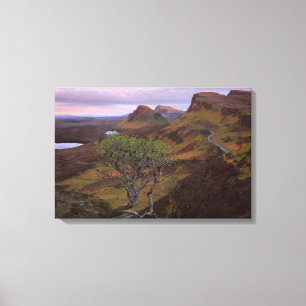 Lienzo Paisaje de la salida del sol de Quiraing en Skye