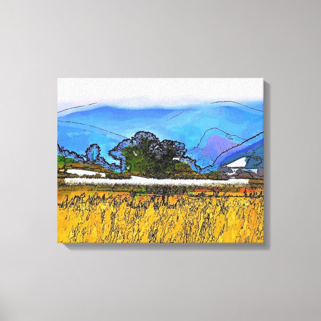 LIENZO PAISAJE DE MONTAÑA (Anverso)