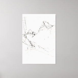Lienzo Paisaje de montaña artístico - Premium