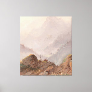 Lienzo Paisaje de montaña en Tirol con Chamois, Johannes