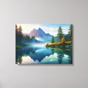 Lienzo Paisaje de montaña tranquilo