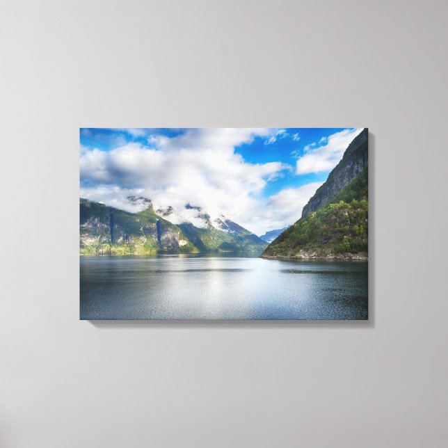 Lienzo Paisaje de Noruega (Anverso)