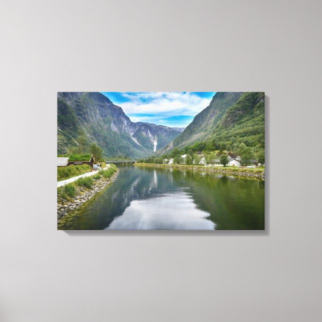 Lienzo Paisaje de Noruega (Anverso)