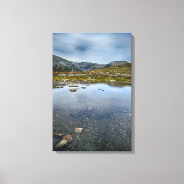 Lienzo Paisaje de Noruega (Anverso)