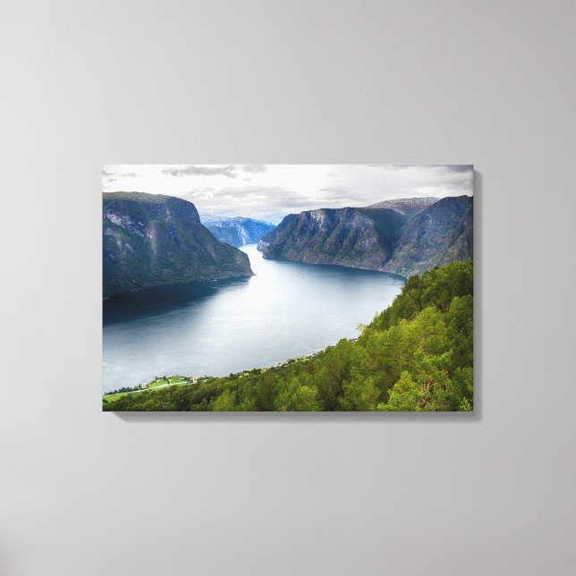 Lienzo Paisaje de Noruega (Anverso)