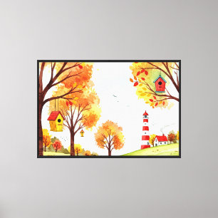Lienzo Paisaje de otoño