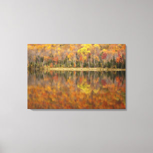 Lienzo paisaje de otoño con lago, Vermont, EE. UU. 3
