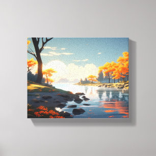 Lienzo Paisaje de otoño tranquilo