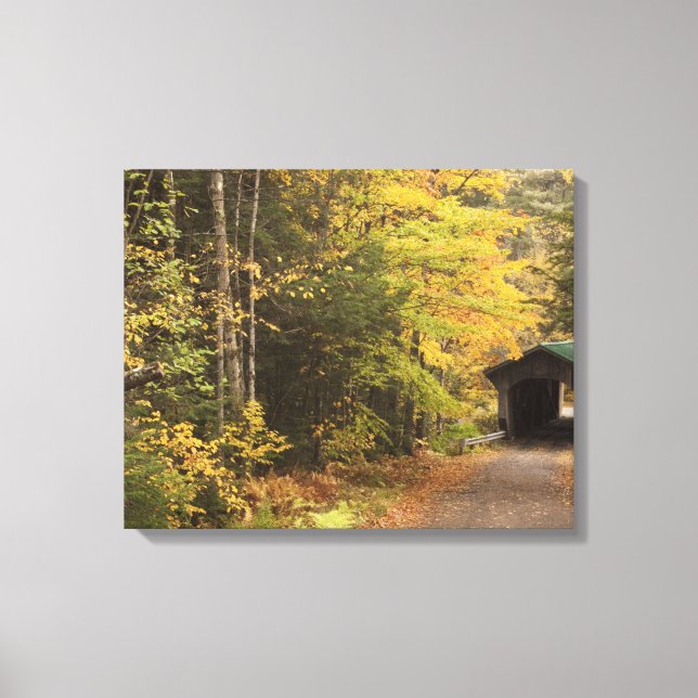 Lienzo paisaje de otoño, Vermont, EE. UU. (Anverso)