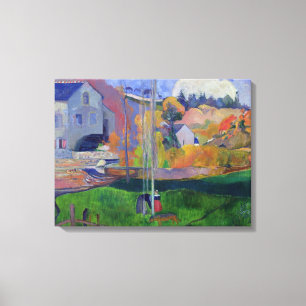 Lienzo Paisaje de Paul Gauguin el Bretaña: el molino d